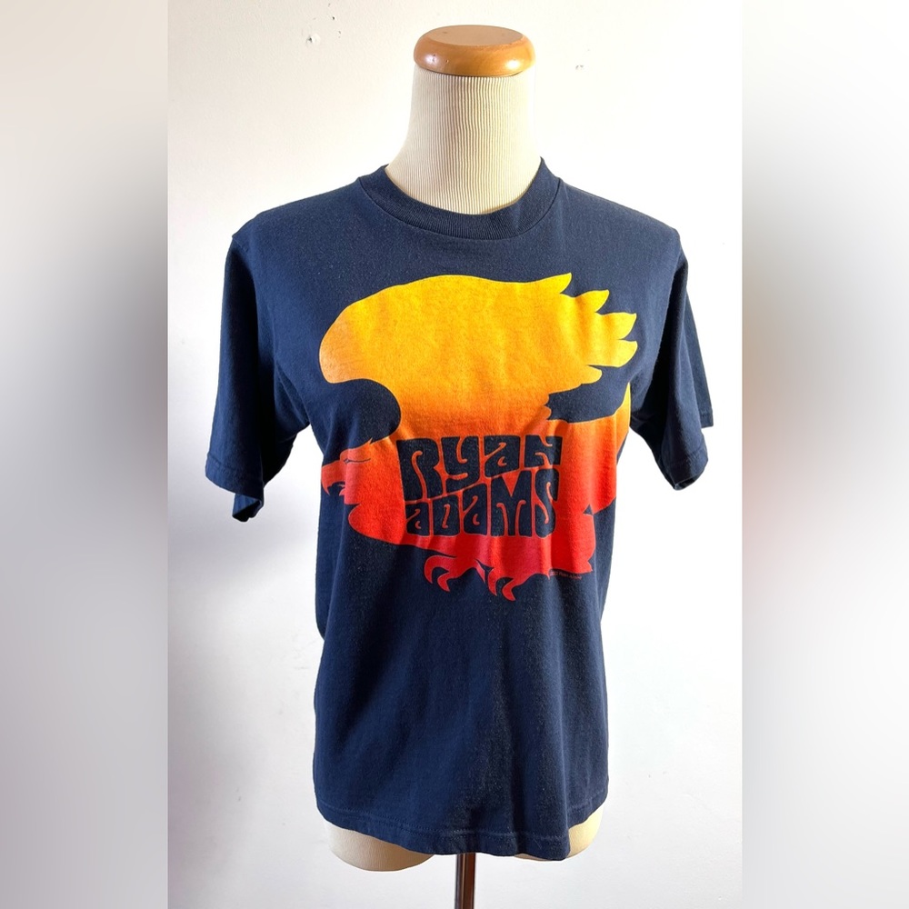 Ryan Adams 2002 Est Ce Qu'il Neige Tour Concert Eagle T-Shirt Tee Blue Small
